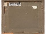 an old picture of a piece of paper with a sticker on it