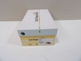 a white box with a yellow stripe on it
