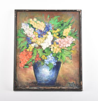 Paul PETIT (1915-2003) Bouquets Deux huiles sur toile signée…