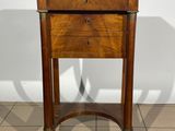 an image of a small wooden table with a drawer on top of it