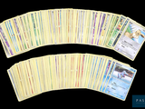 a lot of cards that are sitting on a table