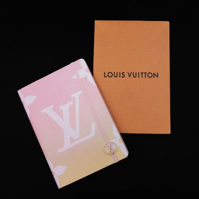 louis vuitton notebook in pink and orange