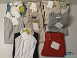 a lot of clothes that are sitting on a table