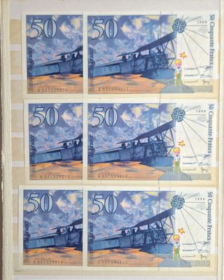 50 francs Saint Exupery, série suivie de 6 ex ( 210 à 215), …