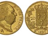 une pièce souveraine en or surmontée d'une couronne