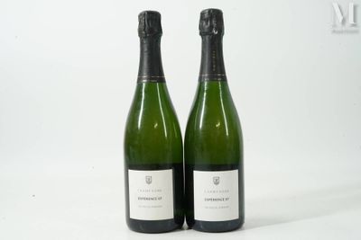 deux bouteilles de vin posées l'une à côté de l'autre sur une surface blanche