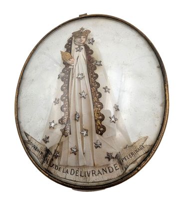 Canivet dans un cadre ovale "Notre dame de la Délivrance" XI…