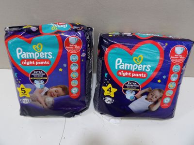 PAMPERS Night pants : x1 Paquet Taille 4 (9-15kgs) et x1 Paq…