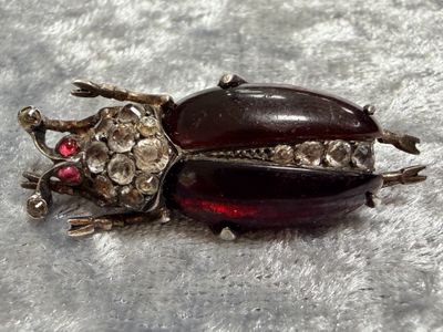 a beetle that is sitting on a white surface