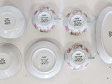 six plates with different designs on them on a table