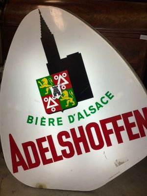 Enseigne lumineuse extérieur de bar, fonctionnelle, ADELSHOF…