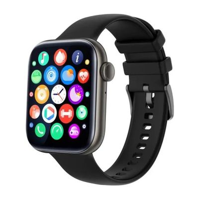 an image of a smart watch with a black band
