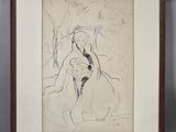 an image of a drawing of a woman sitting in a chair