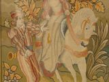 a picture of a painting of a woman riding a horse