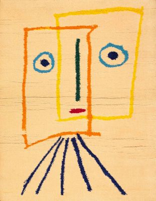 an image of a drawing of a face on a piece of paper