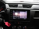 the dashboard of a car with a steering wheel and dashboard controls