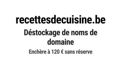 Nom de domaine recettesdecuisine.