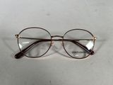Ces lunettes sont en métal et ont des verres transparents.