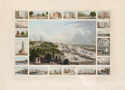 a picture of a collage of pictures of a city