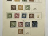 an image of a picture of a collection of stamps on a wall