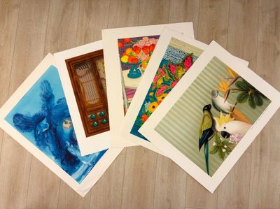 Lot comprenant - Lot de 5 lithographies annotées, Epreuve d'…