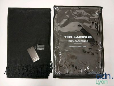 TED LAPIDUS - Écharpe 100% cachemire - Noire - 190x62cm - Ne…