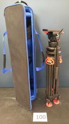 a bag and a tripod sitting next to each other