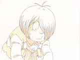 drawing of a girl with a sad look on her face