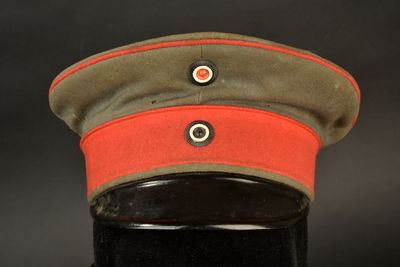 an image of a military hat on a mannequin head