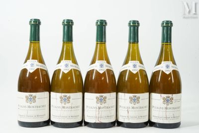 six bouteilles de vin sont alignées sur une surface blanche