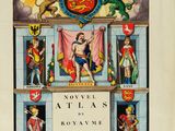 an old book with a picture of a man on top of a building