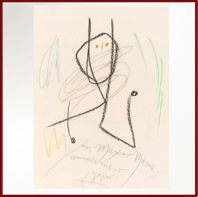 un dessin représentant un homme tenant une raquette de tennis