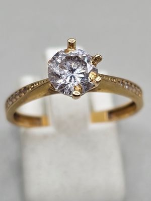 Bague OR et pierres, deux griffes brisées, doigt 57, poids b… - Photo 1