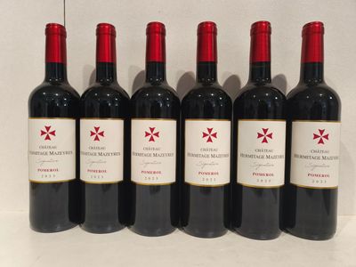 6 Bouteilles Pomerol 2023 Château Hermitage Mazeyres, récolt…