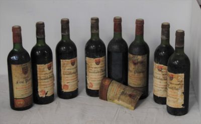 8 bouteilles : 3 Château FRANC PATARABET 1978 (1 debut epaul…