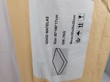a brown bag with a label on it sitting on a table