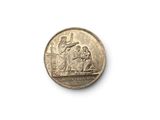 an image of a coin with the image of jesus and mary on it