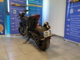 a motorcycle that is parked inside of a building