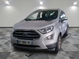 the front of a silver ford eco - pace parked in a room with checkered flooring