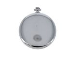 an image of a silver pocket watch on a white background