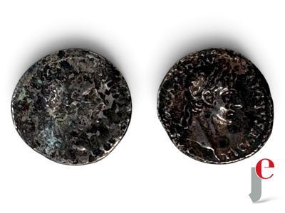une image représentant deux pièces romaines sur lesquelles figure un visage