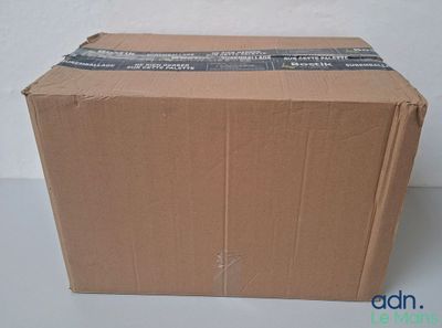 a cardboard box that is sitting on a table