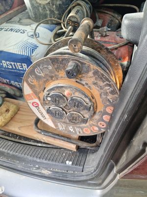 a car that has a lot of tools in it