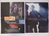 deux affiches de cinéma représentant des hommes en costume-cravate debout l'un à côté de l'autre