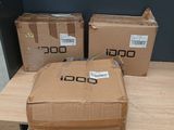 two boxes that are sitting on top of a table