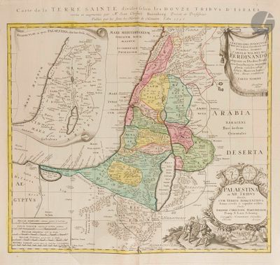 an old map of the kingdom of israel and the middle east