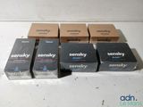 four boxes of senky senky soap sitting on top of a table