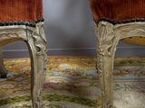 pair of antique chairs with red upholstered upholstered upholstered upholstered upholstered upholstered upholstered upholstered uphol