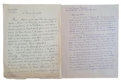 une lettre manuscrite d'un homme qui tient une feuille de papier