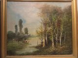 une image d'un tableau sur le mur d'une pièce